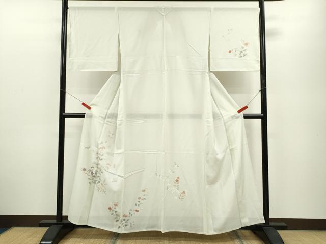平和屋着物＊夏物 訪問着 絽 草花文 金彩 正絹 逸品 CABB2180ze