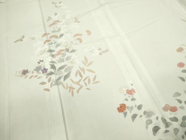 平和屋着物＊夏物 訪問着 絽 草花文 金彩 正絹 逸品 CABB2180ze