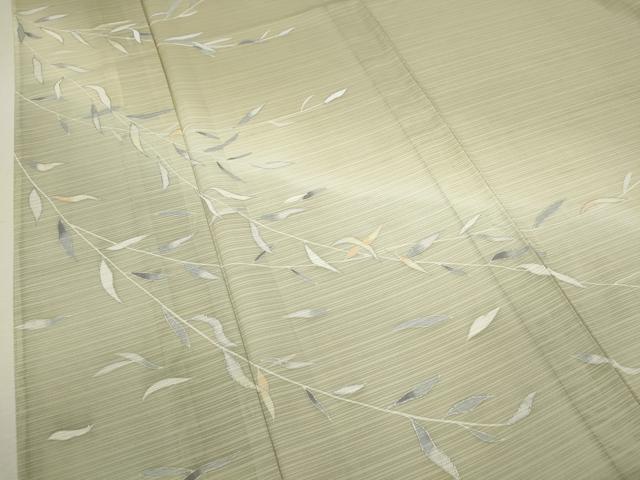 平和屋着物＊夏物 訪問着 変わり絽 枝垂れ柳文 暈し染め 銀彩 洗える着物 CABB2184ze