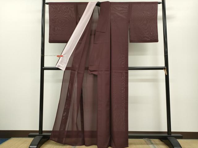 平和屋着物＊夏物 洗える最高級着物 ＜英＞はなぶさ謹製 色無地 絽 紫