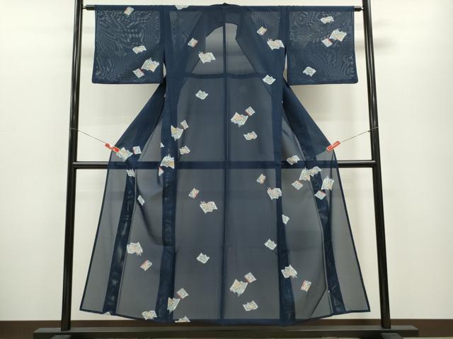平和屋着物＊夏物　小紋　絽　草花文　洗える着物　CABB2128ze 平和屋着物＊夏物 小紋 絽 立波草花文 洗える着物 AABB8287jdの通販は