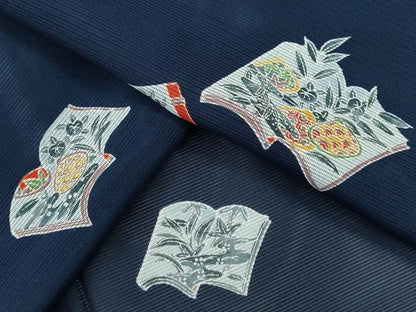 平和屋着物＊夏物 小紋 絽 冊子草花文 洗える着物 CABB2193ze