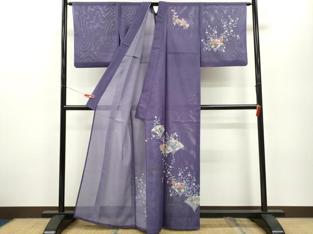平和屋着物＊夏物 訪問着 絽 枝花文 金彩 洗える着物 CABB2199ze