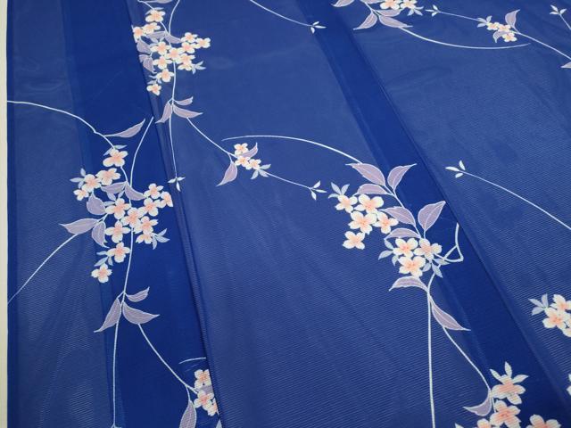 平和屋着物＊夏物　小紋　絽　草花文　黒地　洗える着物　CABB2210ze 平和屋着物＊夏物 小紋 絽 草花文 黒地 洗える着物 CABB2210zeの通販