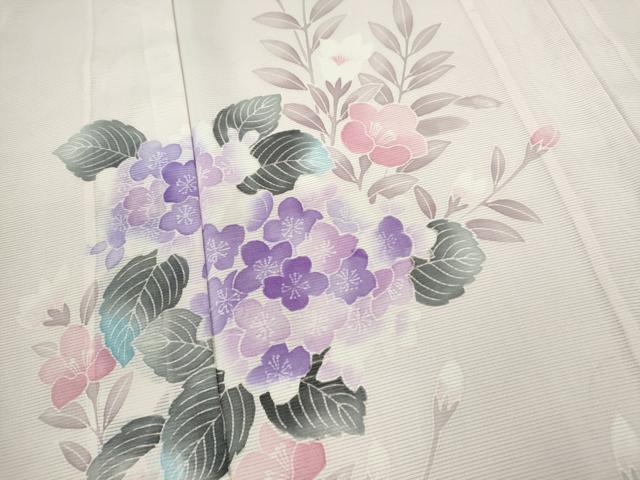 平和屋着物＊夏物 訪問着 絽 枝花文 洗える着物 CABB2218ze