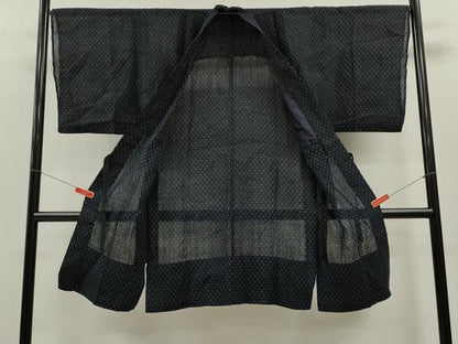 平和屋着物＊夏物 男性 羽織 上布 井桁 麻 逸品 CABB2222ze