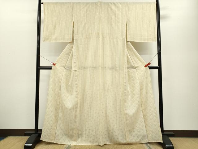 平和屋着物＊夏物 お召 捩り織 兎 正絹 逸品 CABB2224ze