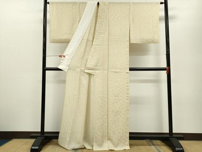 平和屋着物＊夏物 お召 捩り織 兎 正絹 逸品 CABB2224ze