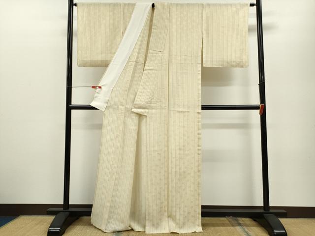 平和屋着物＊夏物 お召 捩り織 兎 正絹 逸品 CABB2224ze