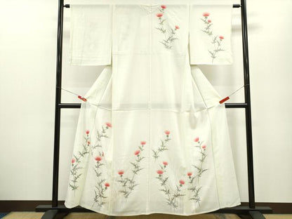 平和屋着物＊夏物 訪問着 絽 枝花文 正絹 逸品 CABB2229ze