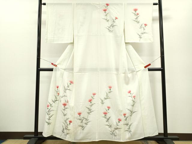 平和屋着物＊夏物 訪問着 絽 枝花文 正絹 逸品 CABB2229ze