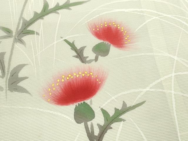 平和屋着物＊夏物 訪問着 絽 枝花文 正絹 逸品 CABB2229ze