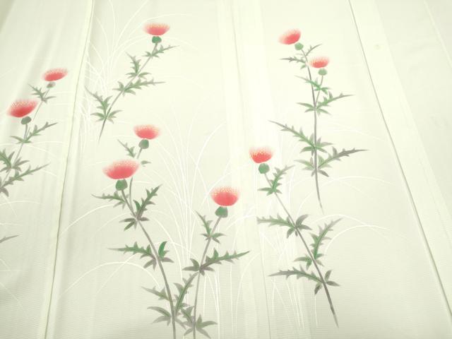 平和屋着物＊夏物 訪問着 絽 枝花文 正絹 逸品 CABB2229ze