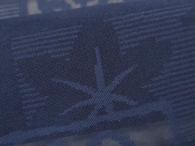 平和屋着物＊夏物 色無地 花唐草紋紗 濃藍色 正絹 逸品 CABB2239ze