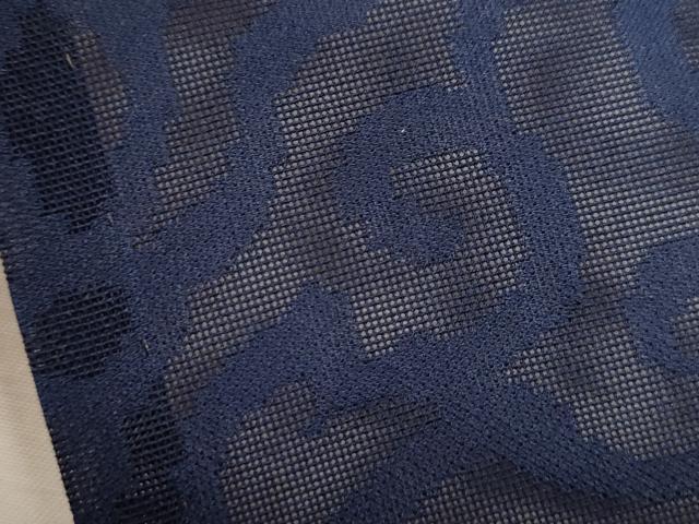 平和屋着物＊夏物 色無地 花唐草紋紗 濃藍色 正絹 逸品 CABB2239ze