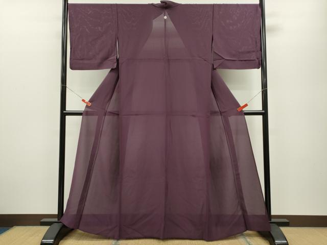 平和屋着物＊夏物　色無地　絽　似せ紫色　正絹　逸品　CABB2240ze 平和屋着物＊夏物 色無地 絽 似せ紫色 正絹 逸品 CABB2240ze