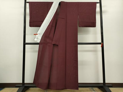 平和屋着物＊夏物 色無地 絽 葡萄色 正絹 逸品 未使用 CABB2242ze