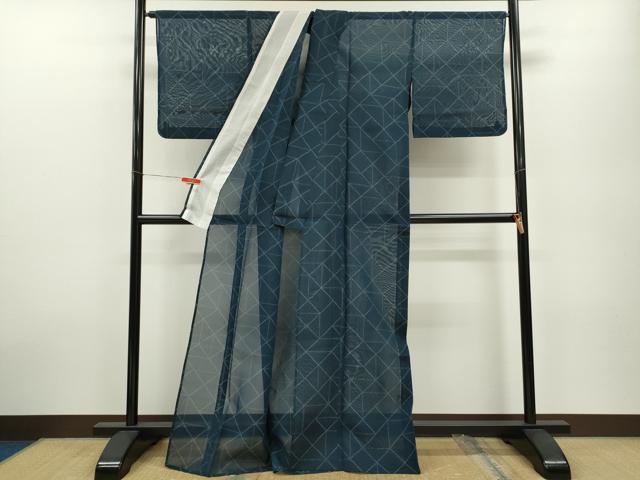 平和屋着物＊夏物 紗紬 吉祥花文 正絹 逸品 CABB2244ze