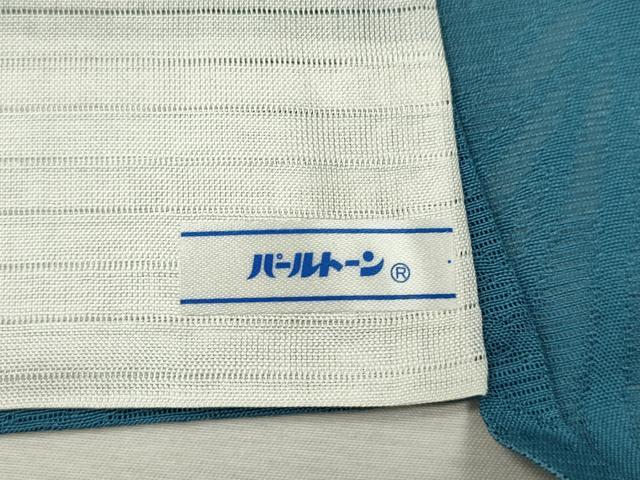 平和屋着物＊夏物 色無地 舞蝶草花紋紗 縹色 正絹 逸品 未使用 CABB2246ze