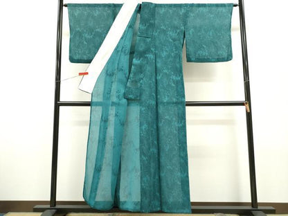 平和屋着物＊夏物 小紋 紗 枝花文 CABB2248ze