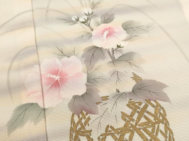 平和屋着物＊夏物 訪問着 絽 手描き 花籠文 暈し染め 金彩 正絹 逸品 未使用 CABB2254ze
