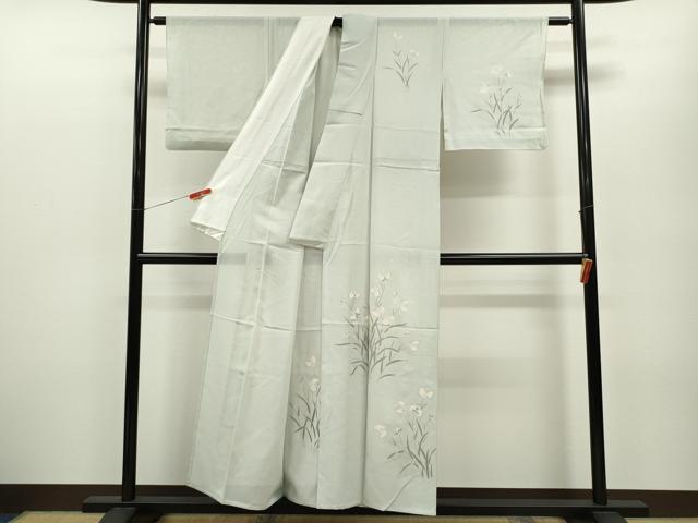 平和屋着物＊夏物 訪問着 絽 鷺草 銀彩 正絹 逸品 CABB2257ze