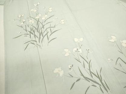 平和屋着物＊夏物 訪問着 絽 鷺草 銀彩 正絹 逸品 CABB2257ze