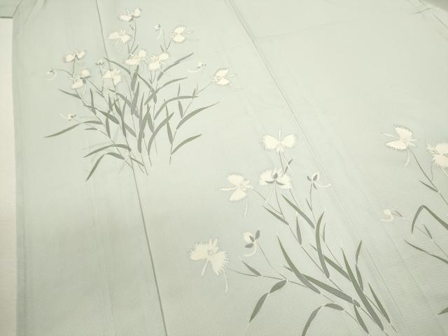 平和屋着物＊夏物 訪問着 絽 鷺草 銀彩 正絹 逸品 CABB2257ze