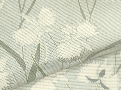 平和屋着物＊夏物 訪問着 絽 鷺草 銀彩 正絹 逸品 CABB2257ze