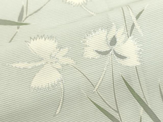 平和屋着物＊夏物 訪問着 絽 鷺草 銀彩 正絹 逸品 CABB2257ze