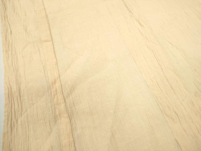 平和屋着物＊夏物 小千谷ちぢみ 色無地 雄黄色 麻 逸品 CABB2258ze