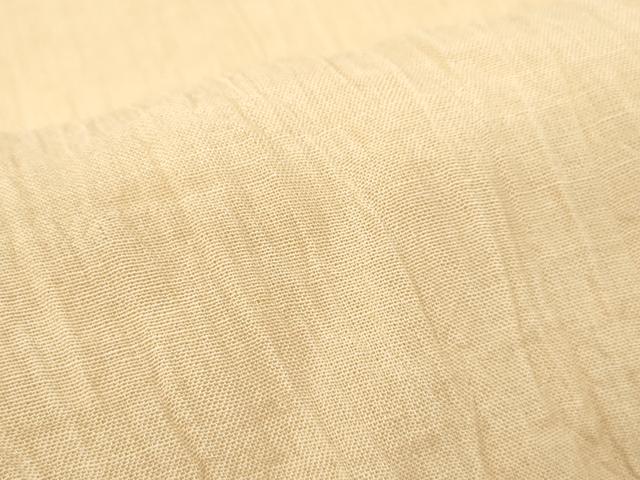 平和屋着物＊夏物 小千谷ちぢみ 色無地 雄黄色 麻 逸品 CABB2258ze