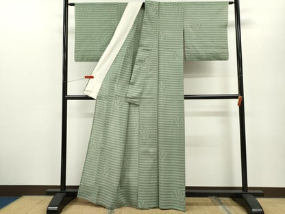 平和屋着物＊夏物 本場大島紬 夏大島 150亀甲 縞吉祥文 正絹 逸品 CABB2260ze