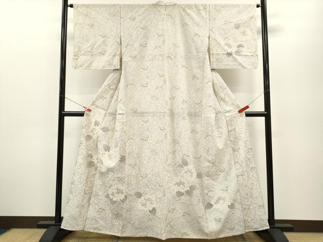 平和屋着物＊夏物 訪問着 絽 紫陽花 金銀彩 正絹 逸品 CABB2261ze
