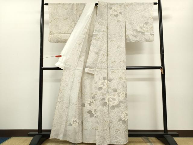 平和屋着物＊夏物 訪問着 絽 紫陽花 金銀彩 正絹 逸品 CABB2261ze
