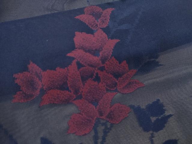 平和屋着物＊夏物 小紋 紗 枝花文 正絹 逸品 未使用 CABB2264ze