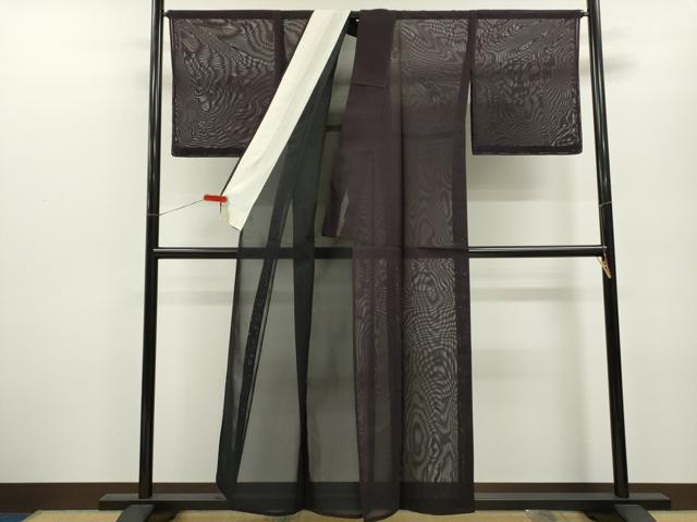 平和屋着物＊夏物 色無地 紗 烏羽色 正絹 逸品 未使用 CABB2268ze