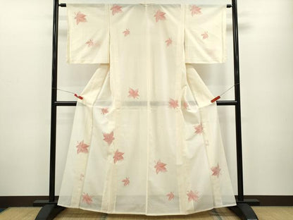 平和屋着物＊夏物 訪問着 絽 楓文 正絹 逸品 未使用 CABB2269ze