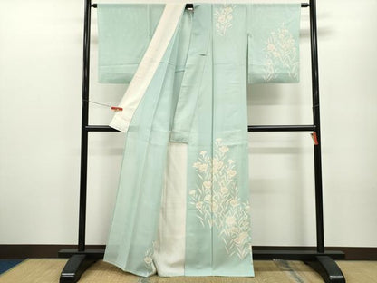 平和屋着物＊夏物 訪問着 絽 枝花文 金彩 正絹 逸品 CABB2270ze