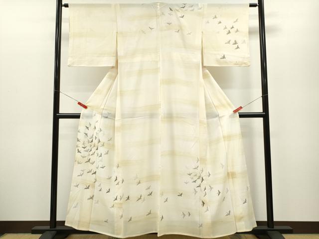 平和屋着物＊夏物 訪問着 絽 飛鳥文 暈し染め 金銀彩 正絹 逸品 CABB2271ze
