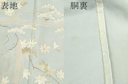 平和屋着物＊夏物 訪問着 絽 籬草花文 暈し染め 正絹 逸品 CABB2272ze
