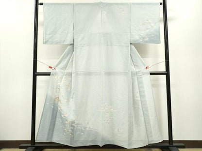 平和屋着物＊夏物 訪問着 絽 籬草花文 暈し染め 正絹 逸品 CABB2272ze