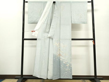平和屋着物＊夏物 訪問着 絽 籬草花文 暈し染め 正絹 逸品 CABB2272ze