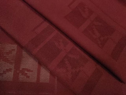 平和屋着物＊夏物 色無地 色紙重ね笹竹紋紗 葡萄色 正絹 逸品 CABB2278ze