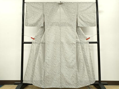 平和屋着物＊夏物 小紋 紗 草花文 正絹 逸品 CABB2281ze