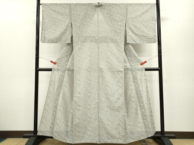 平和屋着物＊夏物 小紋 紗 草花文 正絹 逸品 CABB2281ze