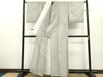 平和屋着物＊夏物 小紋 紗 草花文 正絹 逸品 CABB2281ze