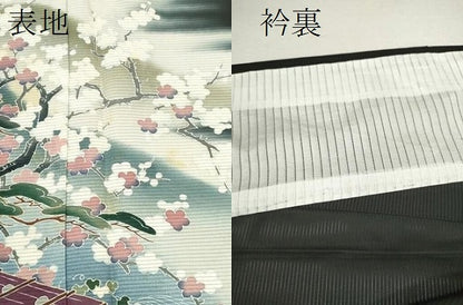 平和屋着物＊夏物 黒留袖 絽 人物風景花文 暈し染め 金彩 正絹 逸品 CABB2282ze