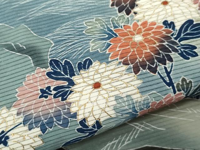 平和屋着物＊夏物　黒留袖　絽　人物風景花文　暈し染め　金彩　正絹　逸品　CABB2282ze 平和屋着物＊夏物 黒留袖 絽 人物風景花文 暈し染め 金彩