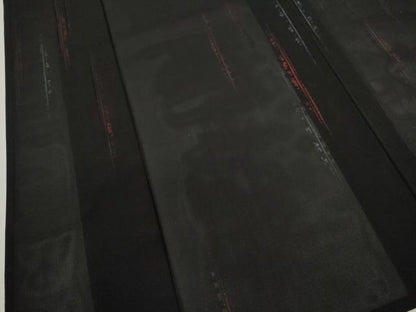 平和屋着物＊夏物 小紋 紗 吉祥文 黒地 正絹 逸品 CABB2287ze